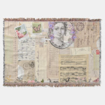 Robuust, vintage, collage, floraal, shabbyschil, e