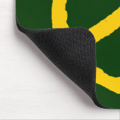 Robuust vredessymbool - Amber op Donkergroen Muismat (Hoek)