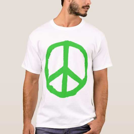 Robuust vredessymbool - groen t-shirt (Voorkant)