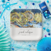 Robuust Vrijgezellenfeest Blauw Geel Zonnebloem Papieren Bordje (Feest)