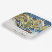 Robuust Vrijgezellenfeest Blauw Geel Zonnebloem Papieren Bordje (Gebogen)