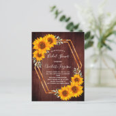 Robuust Vrijgezellenfeest van zonnebloemen Briefkaart (Staand voorkant)