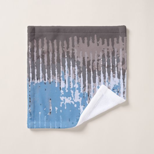 Robuust weed/bruin blauw design mat washandje (Wasdoekje)