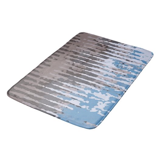 Robuust weed/bruin blauw ontwerp badmat (Gekanteld)