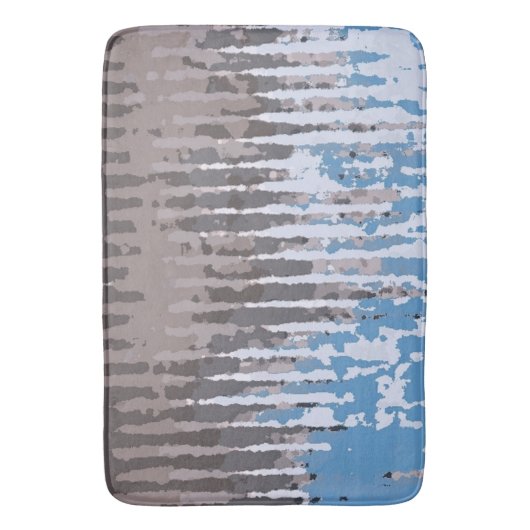 Robuust weed/bruin blauw ontwerp badmat (Voorkant Verticaal)