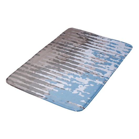 Robuust weed/bruin blauw ontwerp badmat (Gekanteld)