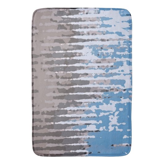 Robuust weed/bruin blauw ontwerp badmat (Voorkant Verticaal)