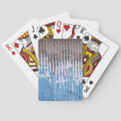 Robuust weed/bruin blauw ontwerp pokerkaarten (Achterkant)