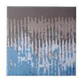 Robuust weed/bruin blauw ontwerp tegeltje (Voorkant)