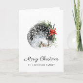 Robuust wereldbol voor kerstwintergebergte kaart (Voorkant)