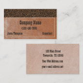 Robuust Western gelooid leder Visitekaartje (Voorkant / Achterkant)