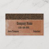 Robuust Western gelooid leder Visitekaartje (Voorkant)