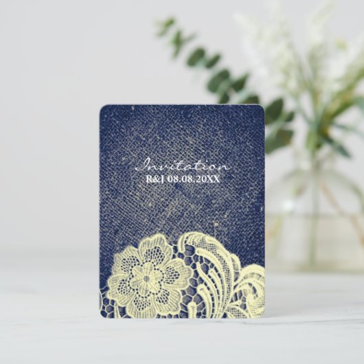 Robuust western land Blauwe denim en bruinkoolbrui Kaart (Staand voorkant)