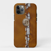 Robuust Western leder, gepantserd met roestvrij le Case-Mate iPhone Case (Achterkant)