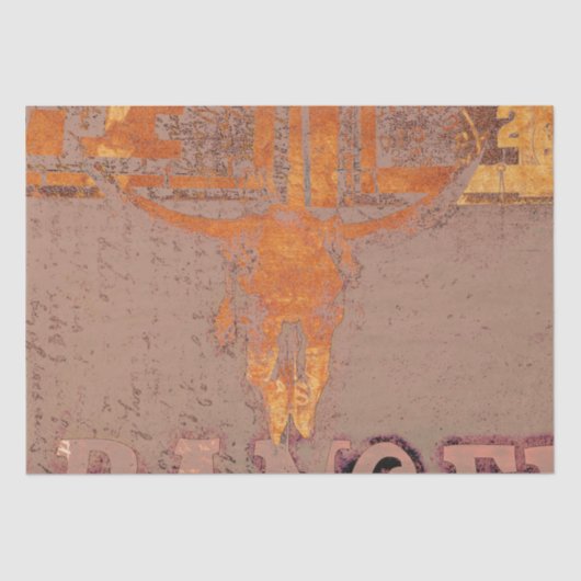 Robuust Western  Sinaasappel  Tissuepapier (Voorkant)