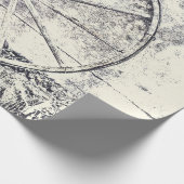 Robuust Western zwart-wit wiel Cadeaupapier (Hoek)