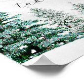 Robuust winterbos bevoordeelt trouwbord poster (Hoek)