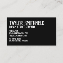 Robuust, wit en zwart, professioneel Visitekaartje