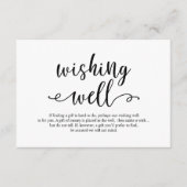 Robuust zwart script, bruiloft goed informatiekaartje (Voorkant)