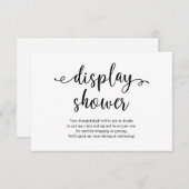 Robuust zwart script, Display Shower Informatiekaartje (Voorkant / Achterkant)