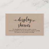 Robuust zwart script, Display Shower Informatiekaartje (Voorkant)