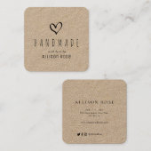 Robuust zwart script visitekaartje (Voorkant / Achterkant)