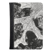 Robuust zwart-wit lederen design kindle case (Voorkant gesloten)