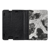 Robuust zwart-wit lederen design kindle case (Buitenkant)