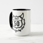 Robuuste aangepaste mijlpaal Verjaardag Embleem +  Mok (Voorkant links)