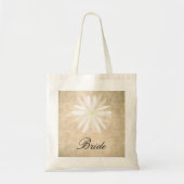 Robuuste achtergrond met White Daisy Bride Tote Bag (Voorkant)