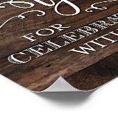 Robuuste afbeelding DANK JE Teken afdrukken Poster (Hoek)