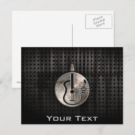 Robuuste akoestische gitaar briefkaart (Voorkant / Achterkant)