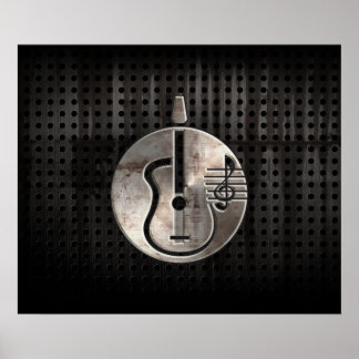 Robuuste akoestische gitaar poster