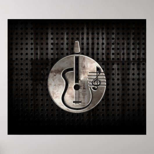 Robuuste akoestische gitaar poster (Voorkant)