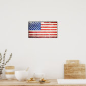 Robuuste Amerikaanse vlag Poster (Keuken)
