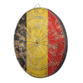 Robuuste  Belgische vlag Dartbord (Voorkant Rechts)