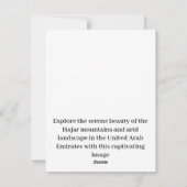 Robuuste bergen / torenhoge bergen feestdagenkaart (Achterkant)