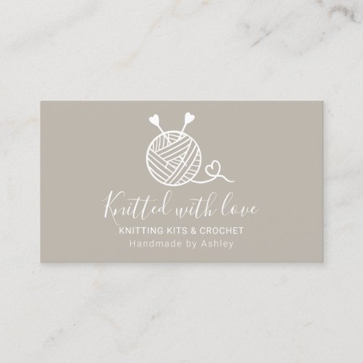 Robuuste bewerkbare breinhaakgaren handgemaakte ki visitekaartje (Voorkant)