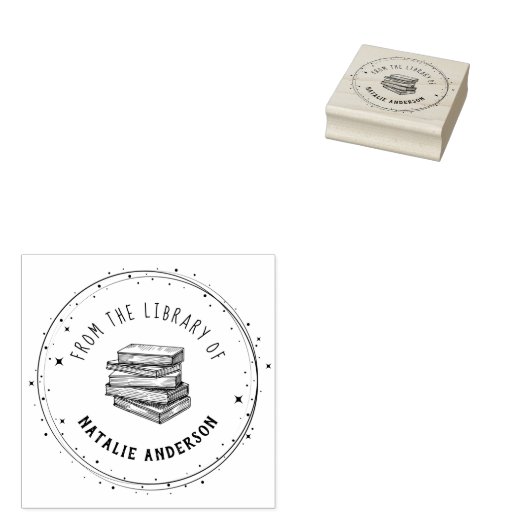Robuuste  bibliotheek van de bibliotheek van rubberstempel (Gestempeld)