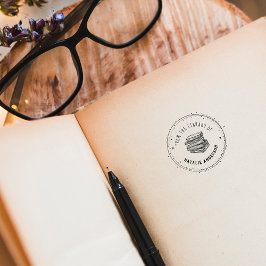 Robuuste  bibliotheek van de bibliotheek van rubberstempel