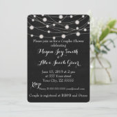 Robuuste Blackboard en String Lights Couples — Sho Kaart (Staand voorkant)
