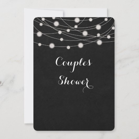 Robuuste Blackboard en String Lights Couples — Sho Kaart (Achterkant)