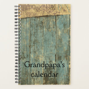 Robuuste blauw Planks Grandpa's Calendar Planner