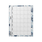 Robuuste blauwe Rozen Blanco kalender Notitieblok (Linkerzijde)