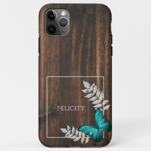 Robuuste Blauwgroen Butterfly Hoesje-Mate iPhone C Case-Mate iPhone Case