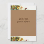 Robuuste bloemen en uitnodiging voor het achtergro (Achterkant)