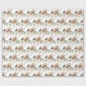 Robuuste bloemen, gebarsten met een vaspatroon cadeaupapier (Vlak)