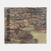 Robuuste boomschors, natuurlijk patroon in de open fleece deken (Voorkant (Horizontaal))