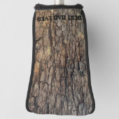 Robuuste boomschors, natuurlijk patroon in de open golfheadcover (Draai 90)