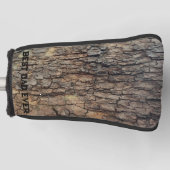 Robuuste boomschors, natuurlijk patroon in de open golfheadcover (Voorkant)